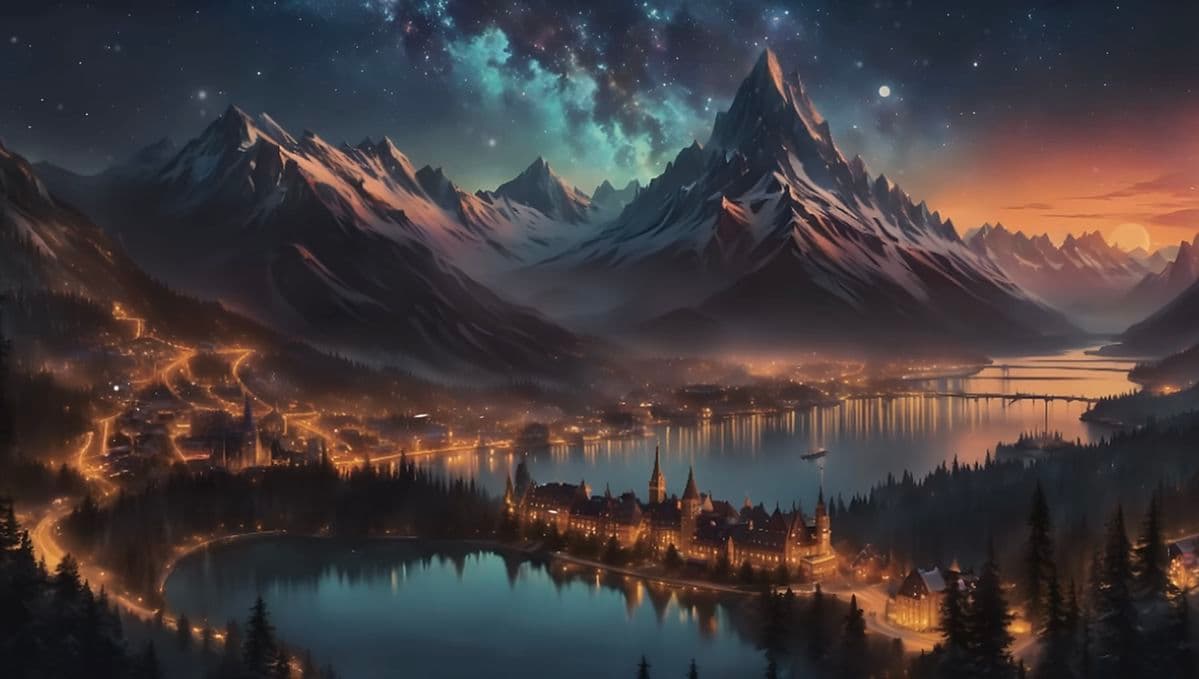 Fantasy landscape background